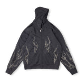Hellstar Studded Flame Zip-Up Hoodie
