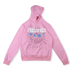 Sp5der Atlanta Hoodie-Pink #5503