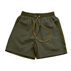 RHUDE Colorblock embroidered letters Shorts