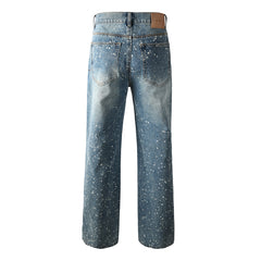 Purple Brand Crystal Diamond Jeans #9126
