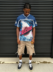 Hellstar Shark Print Mesh Jersey