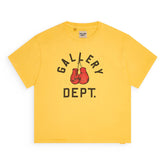 Gallery Dept Logo Printed T-Shirt Yellow Loose Fit