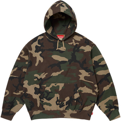 Supreme Satin Applique Hooded Sweatshirt 'Woodland Camo'