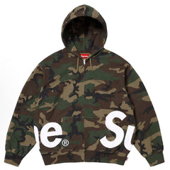 Supreme Big Logo Zip Up Hooded Sweatshirt 'Woodland Camo'