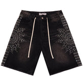 VALLEY Rhinestone Denim Shorts #8692