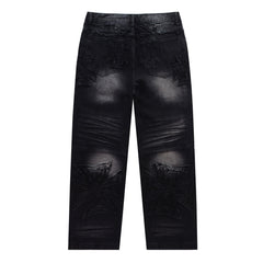 VALLEY Embroidered Letter Jeans #8261