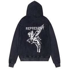 REPRESENT Mascot-print jersey Hoodie