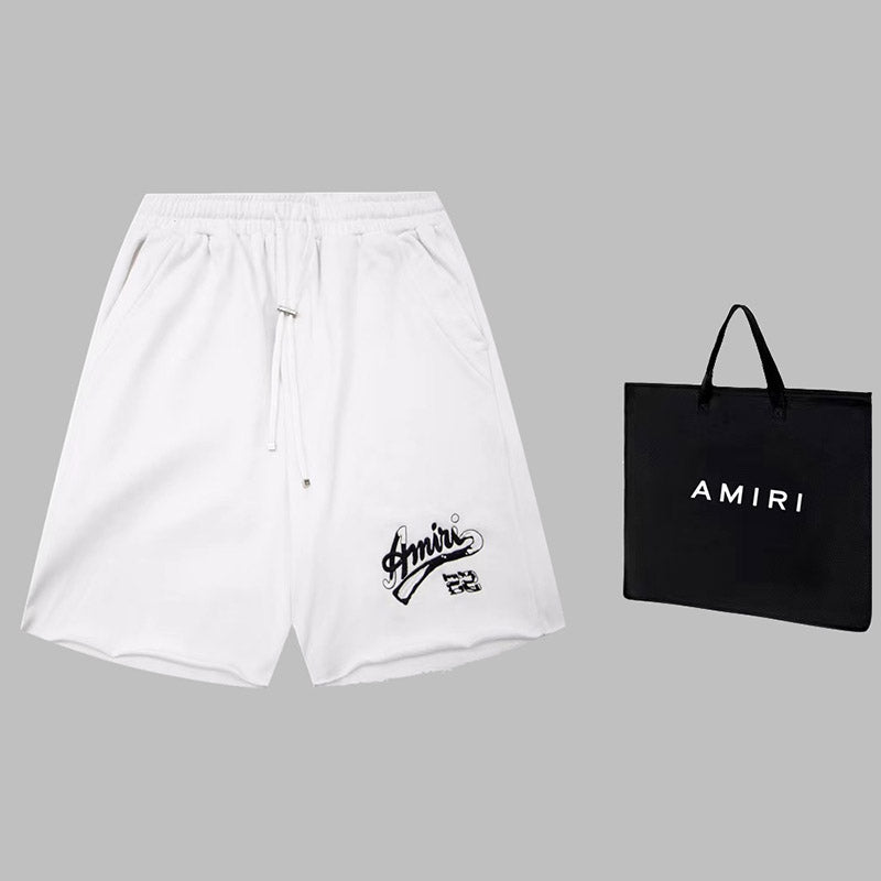 AMIRI Straight-Leg Logo-Embroidered Cotton-Jersey Shorts