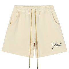 RHUDE Summer embroidery vintage drawstring Shorts