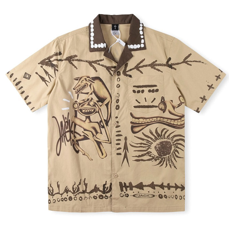 Travis Scott Cactus Jack Painter Button Up Shirt – EVESUNDAY
