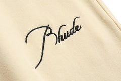 RHUDE embroidered slogan logo sweatpants