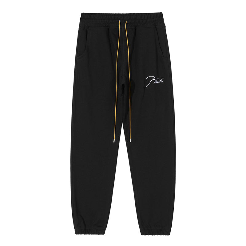 RHUDE embroidered slogan logo sweatpants