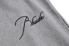 RHUDE embroidered slogan logo sweatpants