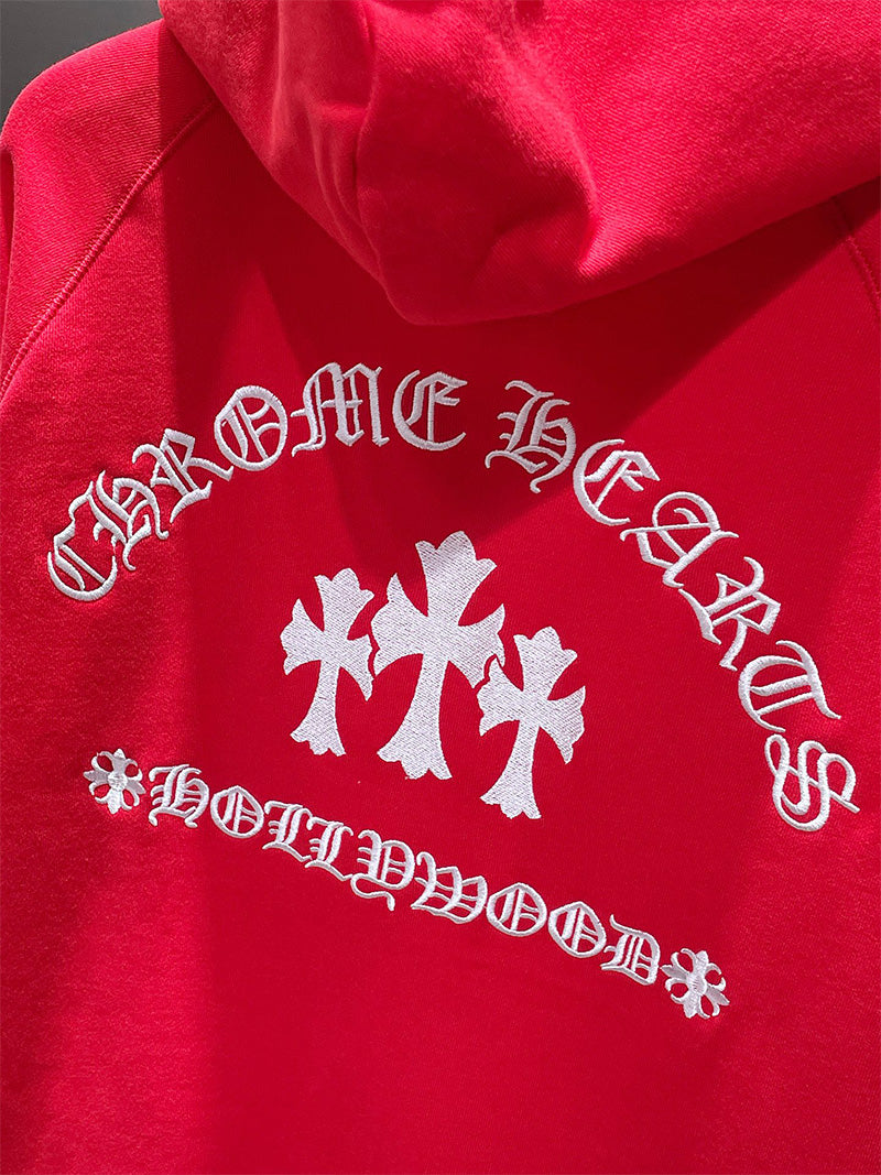 Chrome Hearts Hoodie Red  #8622