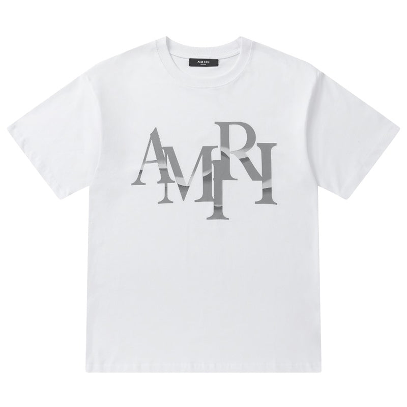 AMlRl Staggered Logo Print Cotton Jersey T-Shirt