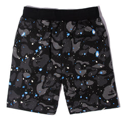BAPE Space Camo Shark Sweat Shorts