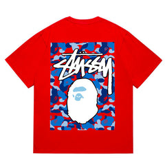 BAPE X Stussy Ape Head Tee