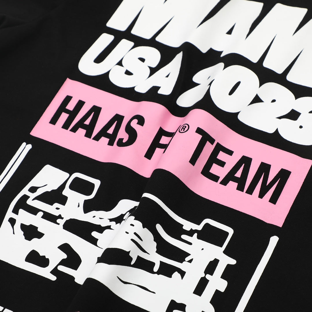 Palm Angels X Haas Moneygram Team Monaco-print T-Shirs