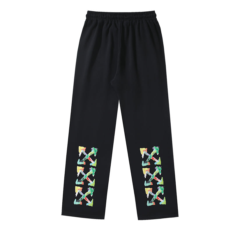 Off White Arrow Printed Trousers Straight Loose Casual Pants #1071