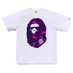 BAPE Color Camo Big Ape Head Tee purple