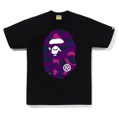 BAPE Color Camo Big Ape Head Tee purple