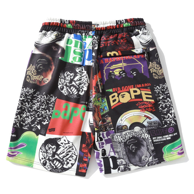 BAPE Album Monogram Sweat Shorts