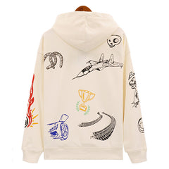 RHUDE CartoonLogo logo pattern printing Hoodies