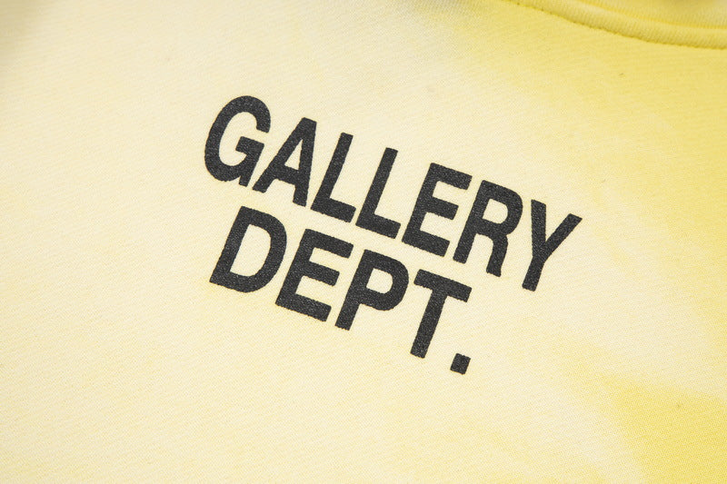 Gallery Dept. Logo-Print Bleached Cotton-Jersey Zip-Up Hoodie