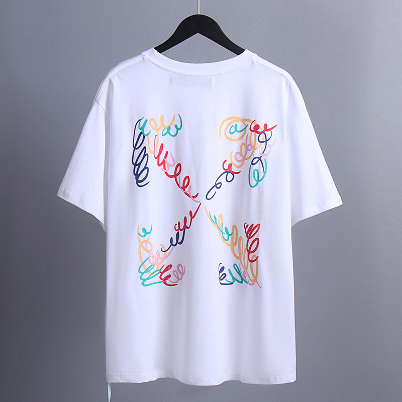 OFF-WHITE Colorful printed arrow pattern T-Shirts