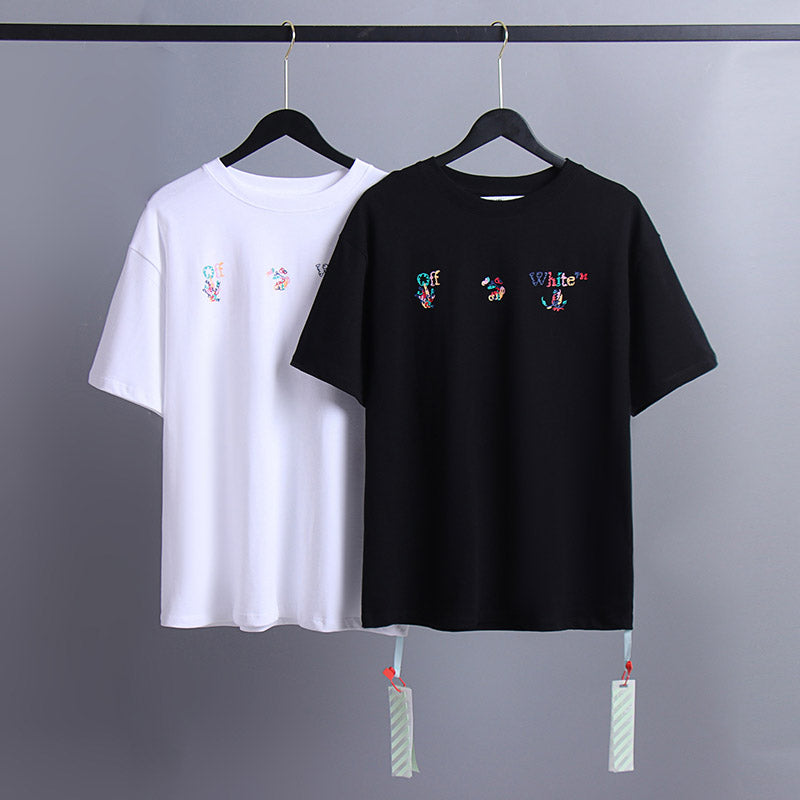 OFF-WHITE Colorful printed arrow pattern T-Shirts