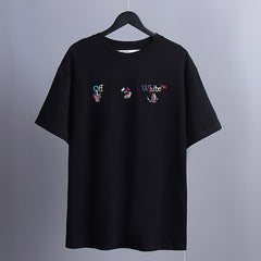 OFF-WHITE Colorful printed arrow pattern T-Shirts