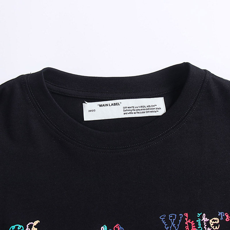 OFF-WHITE Colorful printed arrow pattern T-Shirts