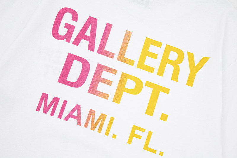 Gallery Dept. Paint-splattered Logo-print Cotton-jersey T-shirt