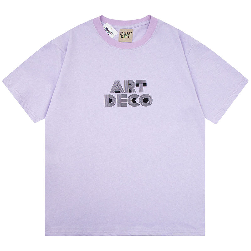 Gallery Dept. Art Deco Glittered Logo-Print Cotton-Jersey T-Shirt