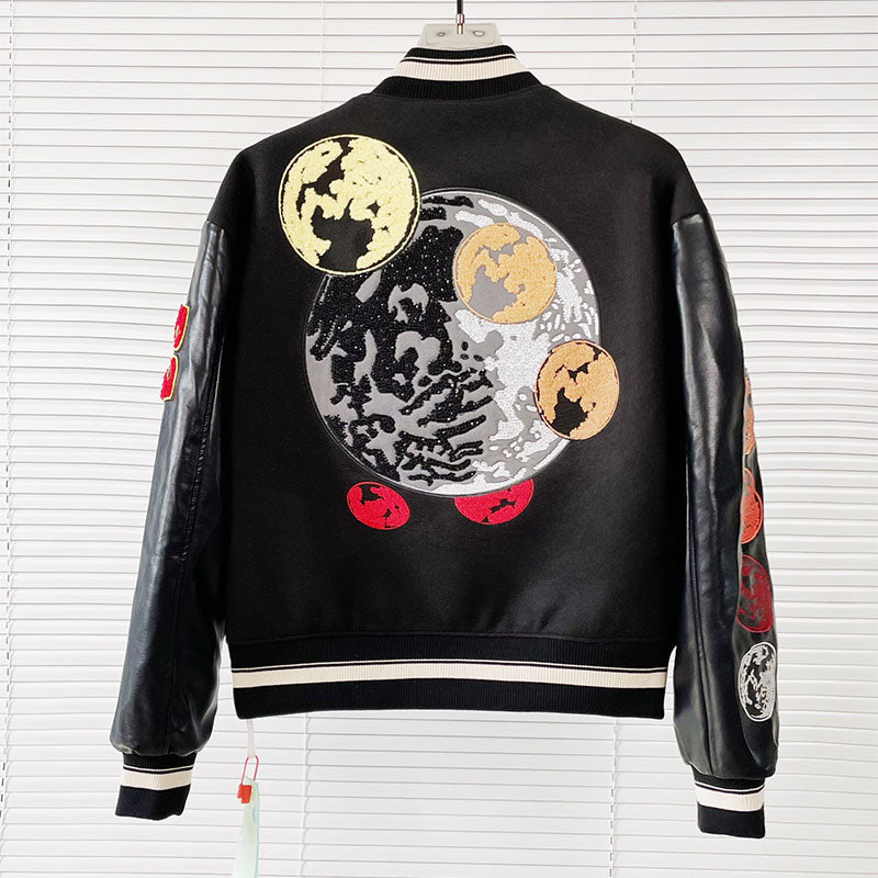 OFF WHITE Logic Patch varsity jacket