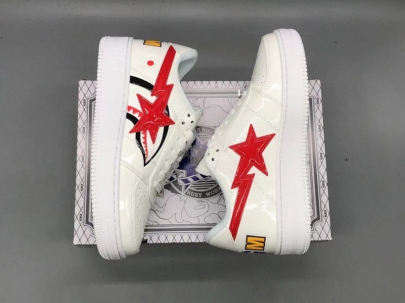 A Bathing Ape Bape Sta Low Shark White