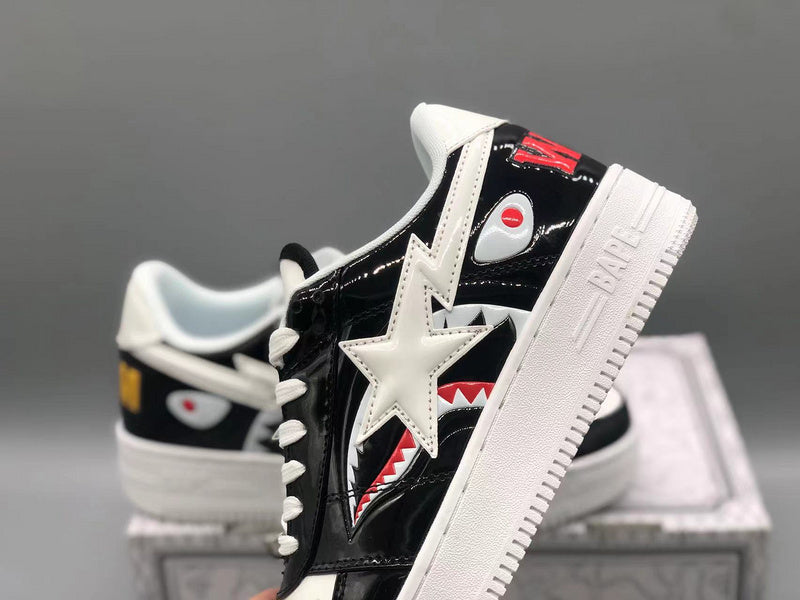 A Bathing Ape Bape Sta Low Color Block Shark Black