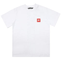 Palm Angels Logo patch crew neck T-shirts