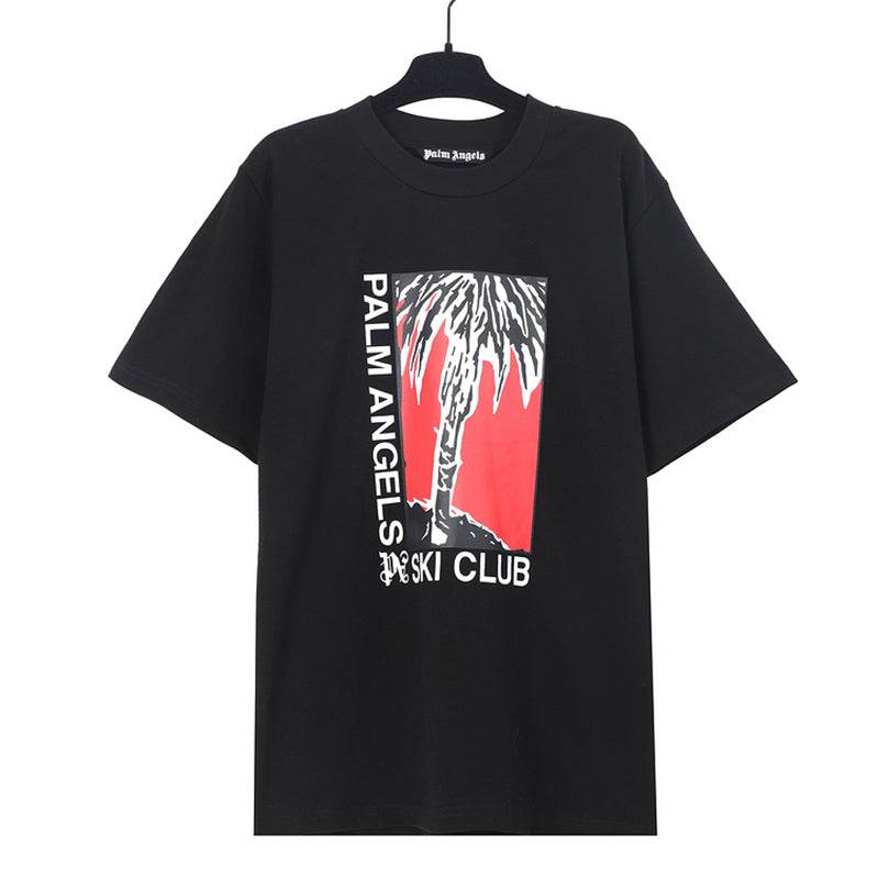 Palm Angels Ski Club-print Cotton T-shirts