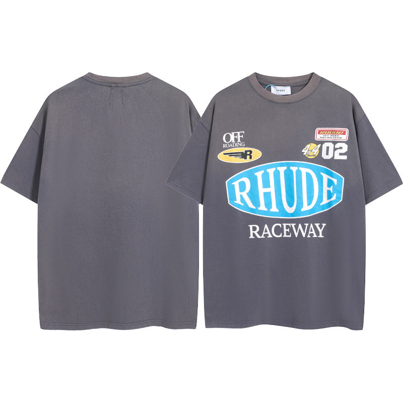 RHUDE Graphic-Print Cotton T-Shirt