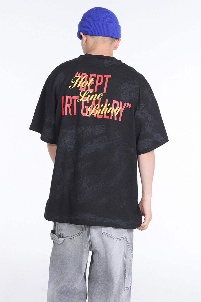 Gallery Dept.Mud Dyed Hand Painted Balenciaga Style T-Shirts