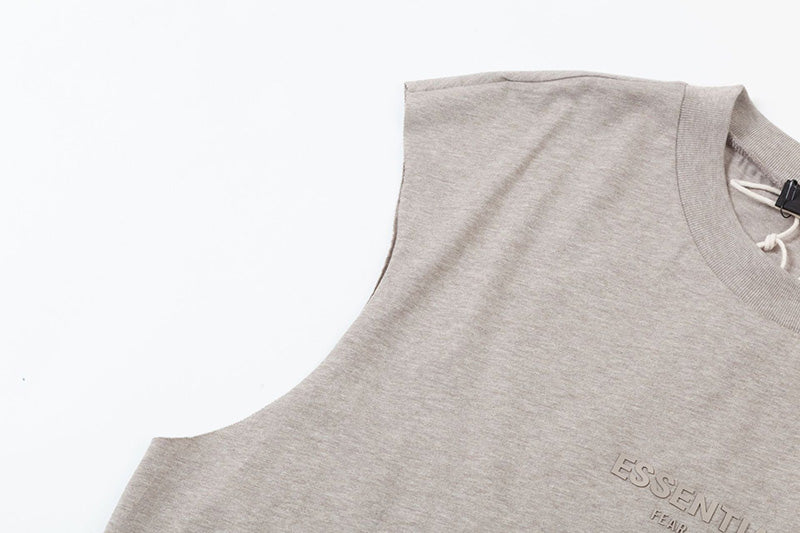 Fear Of God Flocking small letter print Sleeveless T-Shirts