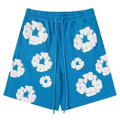 Denim Tears The Cotton Wreath Shorts Blue