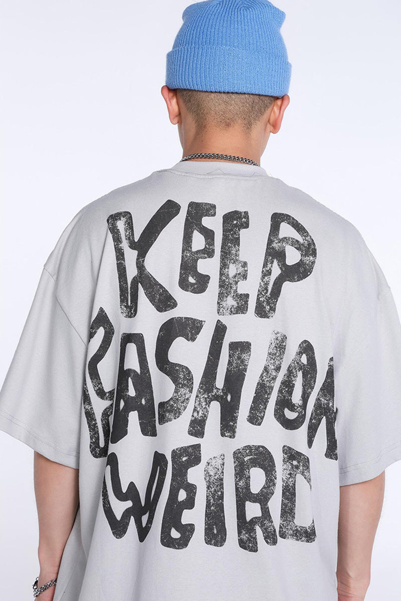 SAINT MICHAEL "KEEP FASHINON" letter print T-Shirts