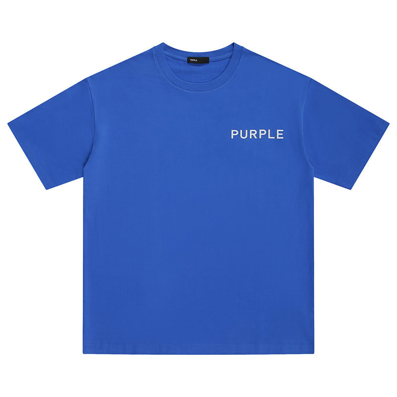 Purple Brand Clean Jersey Logo T-Shirt Blue