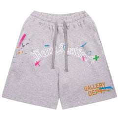 Gallery Dept Graffiti Letter Print Shorts