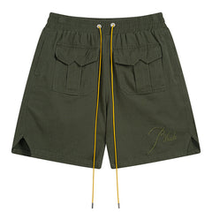 RHUDE Embroidered Letters Logo Shorts