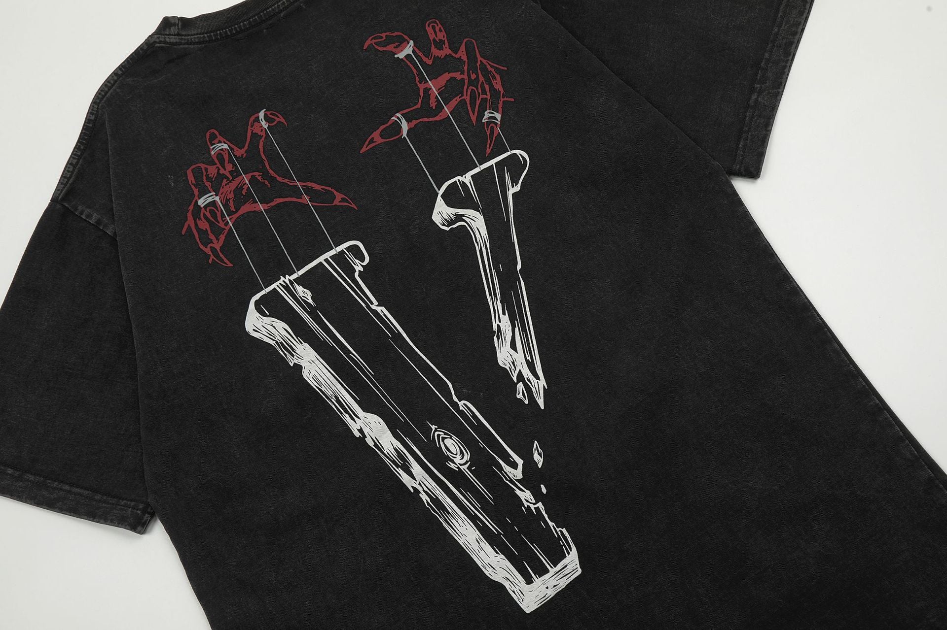 Vlone Ghost hand pattern print T-shirts