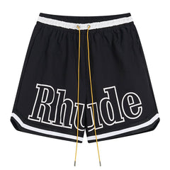 RHUDE Court logo-print woven Shorts