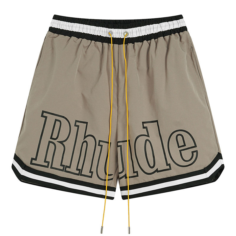 RHUDE Court logo-print woven Shorts